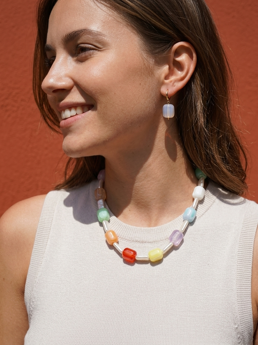 CandyCrush Necklace and Earrings Set